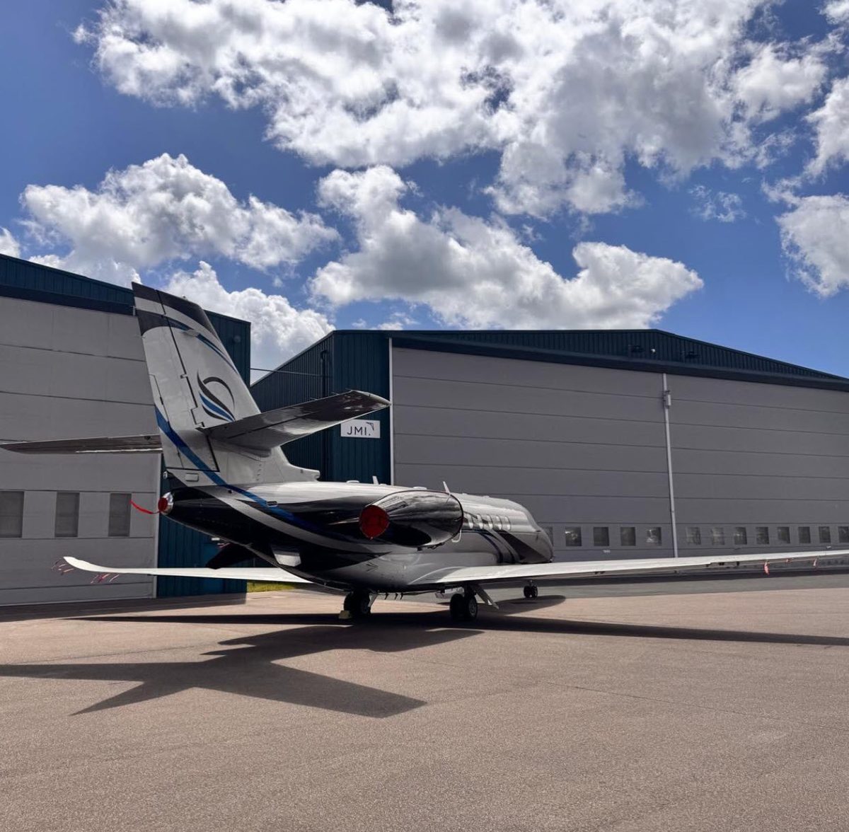 Outside the JMI hangar: the aircraft types the new landing pages are built around.