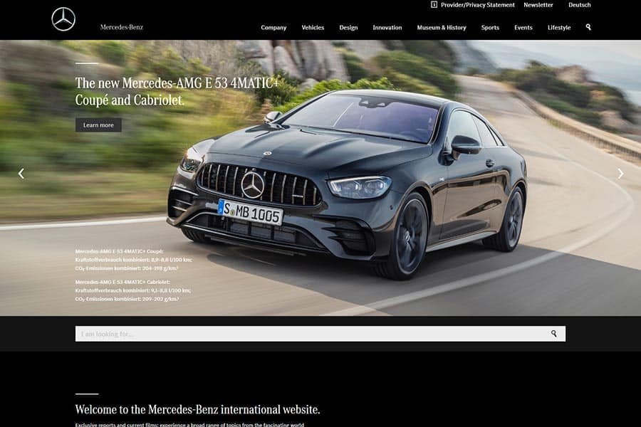 Mercedes Website